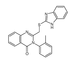 2-(1H-benzoimidazol-2-ylsulfanylmethyl)-3-o-tolyl-3H-quinazolin-4-one Structure