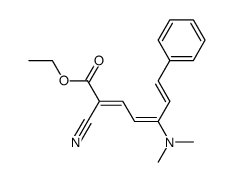 (2E,4E,6E)-2-Cyano-5-dimethylamino-7-phenyl-hepta-2,4,6-trienoic acid ethyl ester结构式