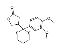 4-[2-(3,4-dimethoxyphenyl)-1,3-dithian-2-yl]oxolan-2-one Structure