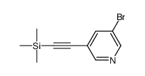 3-Bromo-5-((2-trimethylsilyl)ethynyl)pyridine structure