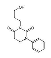 3-(3-hydroxypropyl)-1-phenyl-1,3-diazinane-2,4-dione结构式