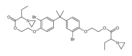 (isopropylidene)bis[(2-bromo-p-phenylene)oxyethylene] bis(alpha-ethylaziridine-1-acetate)结构式