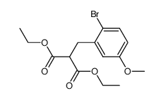 diethyl 2-(2-bromo-5-methoxybenzyl)malonate Structure