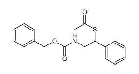 2-(benzyloxycarbonyl)amino-1-phenylethyl thioacetate结构式