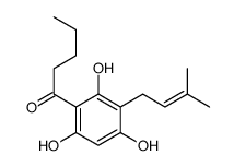 1-[2,4,6-trihydroxy-3-(3-methylbut-2-enyl)phenyl]pentan-1-one结构式