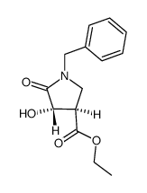 (+/-)-trans-ethyl 1-benzyl-4-hydroxy-5-oxopyrrolidine-3-carboxylate Structure