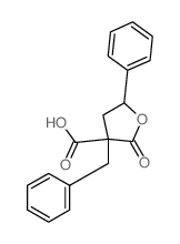 3-benzyl-2-oxo-5-phenyl-oxolane-3-carboxylic acid Structure