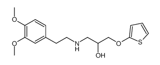 1-[2-(3,4-dimethoxyphenyl)ethylamino]-3-thiophen-2-yloxypropan-2-ol结构式