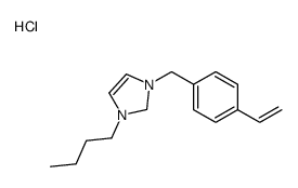 1-butyl-3-[(4-ethenylphenyl)methyl]-1,2-dihydroimidazol-1-ium,chloride Structure