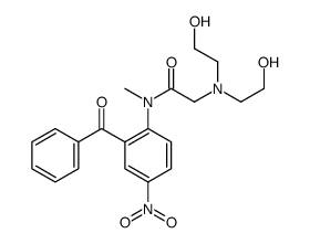 N-(2-benzoyl-4-nitrophenyl)-2-[bis(2-hydroxyethyl)amino]-N-methylacetamide结构式