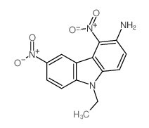 9H-Carbazol-3-amine,9-ethyl-4,6-dinitro- structure