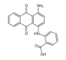 N-(4-amino-9,10-dioxo-9,10-dihydro-[1]anthryl)-anthranilic acid结构式