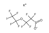 potassium 5-iodo-3-oxaoctafluoropentanesulfinate Structure