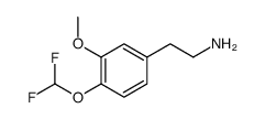 Benzeneethanamine, 4-(difluoromethoxy)-3-methoxy Structure