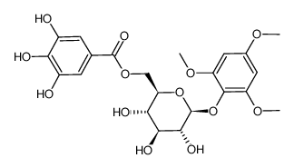 1-(O-2,4,6-trimethoxyphenyl)-6-(O-galloyl)-β-D-glucopyranoside Structure