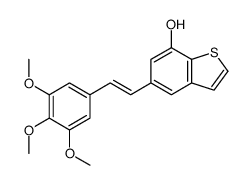 5-[2-(3,4,5-trimethoxyphenyl)ethenyl]-1-benzothiophen-7-ol结构式