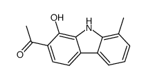 2-acetyl-1-hydroxy-8-methylcarbazole结构式