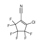 2-chloro-3,3,4,4,5,5-hexafluorocyclopentene-1-carbonitrile结构式