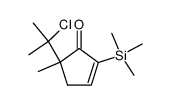 5-(1-chlor-1-methylaethyl)-5-methyl-2-(trimethylsilyl)-2-cyclopenten-1-on结构式