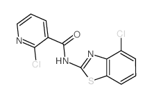 3-Pyridinecarboxamide, 2-chloro-N-(4-chloro-2-benzothiazolyl)- (en) Structure