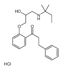 1-[2-[2-hydroxy-3-(2-methylbutan-2-ylamino)propoxy]phenyl]-3-phenylpropan-1-one,hydrochloride Structure