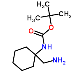 1-(氨基甲基)环己基氨基甲酸叔丁酯结构式