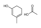 acetic acid,3-methylcyclohexa-1,3-dien-1-ol Structure