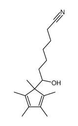 7-hydroxy-7-(1,2,3,4,5-pentamethyl-2,4-cyclopentadienyl)heptanenitrile Structure