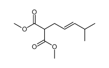 dimethyl 2-(4-methylpent-2-enyl)propanedioate Structure