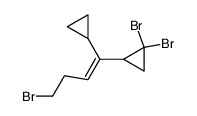 (E)-4-Bromo-1-(2,2-dibromocyclopropyl)-1-cyclopropyl-1-butene结构式