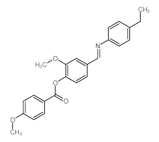 [4-[(4-ethylphenyl)iminomethyl]-2-methoxy-phenyl] 4-methoxybenzoate结构式