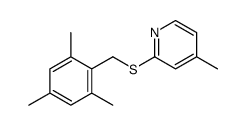 4-methyl-2-[(2,4,6-trimethylphenyl)methylsulfanyl]pyridine结构式