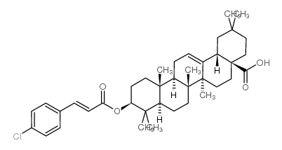 (3beta)-3-[[(2E)-3-(4-Chlorophenyl)-1-oxo-2-propenyl]oxy]-olean-12-en-28-oic acid picture