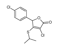 4-chloro-2-(4-chlorophenyl)-3-propan-2-ylsulfanyl-2H-furan-5-one Structure