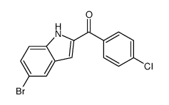 (5-bromo-1H-indol-2-yl)-(4-chlorophenyl)methanone Structure