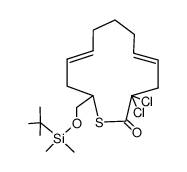 (5E,10E)-13-(((tert-butyldimethylsilyl)oxy)methyl)-3,3-dichlorothiacyclotrideca-5,10-dien-2-one结构式