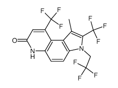 1-methyl-3-(2,2,2-trifluoro-ethyl)-2,9-bis-trifluoromethyl-3,6-dihydro-pyrrolo[3,2-f]-quinolin-7-one结构式