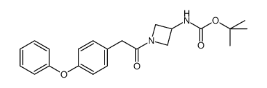 {1-[2-(4-phenoxy-phenyl)-acetyl]-azetidin-3-yl}-carbamic acid tert-butyl ester结构式