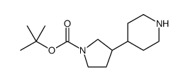 1-Pyrrolidinecarboxylic acid, 3-(4-piperidinyl)-, 1,1-dimethylethyl ester picture