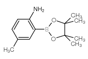 4-methyl-2-(4,4,5,5-tetramethyl-1,3,2-dioxaborolan-2-yl)aniline structure