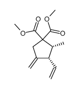 dimethyl cis-3-ethenyl-2-methyl-4-methylenecyclopentane-1,1-dicarboxylate结构式