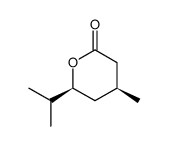 (4SR,6SR)-4-methyl-6-(prop-2'-yl)tetrahydropyran-2-one Structure