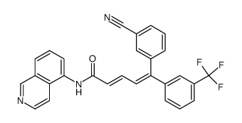 (2E,4E)-N-(Isoquinolin-5-yl)-5-(3-cyanophenyl)-5-[3-(trifluoromethyl)phenyl]-2,4-pentadienamide Structure