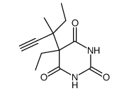 5-ethyl-5-(1-ethyl-1-methyl-prop-2-ynyl)-barbituric acid结构式