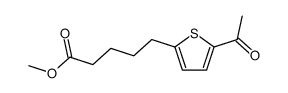 5-(5-acetyl-[2]thienyl)-valeric acid methyl ester结构式