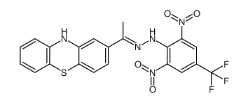 (E)-2-(1-(2-(2,6-dinitro-4-(trifluoromethyl)phenyl)hydrazono)ethyl)-10H-phenothiazine结构式