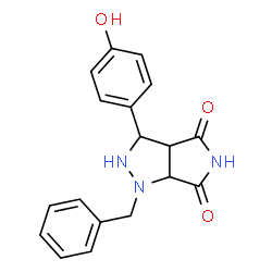 1-Benzyl-3-(4-hydroxyphenyl)tetrahydropyrrolo[3,4-c]pyrazole-4,6(1H,5H)-dione structure