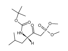 dimethyl <(3S)-5-methyl-3-<(tert-butoxycarbonyl)amino>-2-oxohexyl>phosphonate结构式