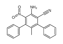 2-氨基-5-甲基-4,6-二苯基-3-硝基苯甲腈结构式