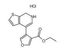 4-(3,4-Dihydrothieno<2,3-c>pyridin-1-yl)-3-furancarbonsaeure-ethylester-hydrochlorid Structure